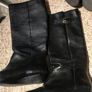 Steve Madden Black leather boots sz 7.5